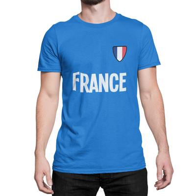 FRANKREICH T-Shirt Herren Damen T-Shirts Oberteil Fußball Herren Ländername Retro 6 Nations Rugby