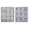 2x/Set Silicone Mould Christmas Keychains Mould Deer Hanging Molds Ornament Mould Epoxy Resin Molds Snowflake Molds