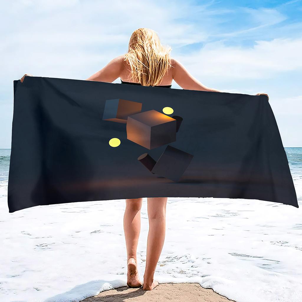 Beautiful Art Pattern Series Seaside Vacation Beach Towel Swimming Bath Towel Sports Towel