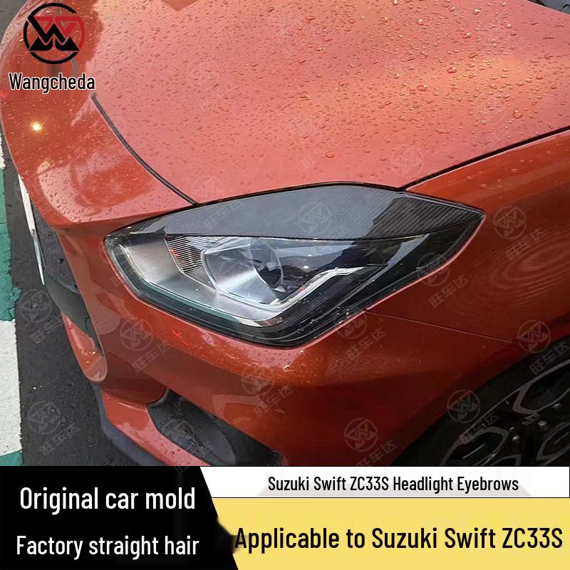 Carbon Fiber Headlight Eyebrow Stickers for Suzuki Swift ZC33S