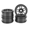 4 Pcs Black Plastic Hex Hub Wheel Rims for Traxxas Slash 2 4WD 110 Remote Control Car