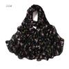 High Quality New Flower Printed Chiffon Hijab Fashion Long Scarf Summer Beautiful Floral Headscarf Wraps for Muslim Woman