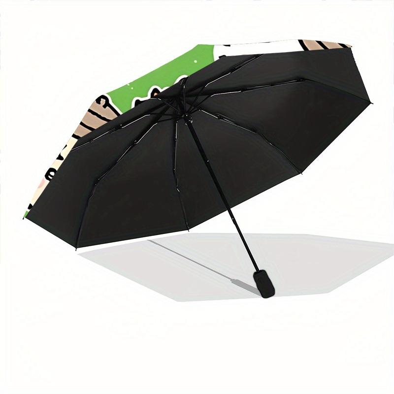 1pc Christmas wreath Automatic Umbrella Durable Iron Frame & Plastic Handle, Gift for Men & Women, Sturdy Construction,Playful Design yy250826152