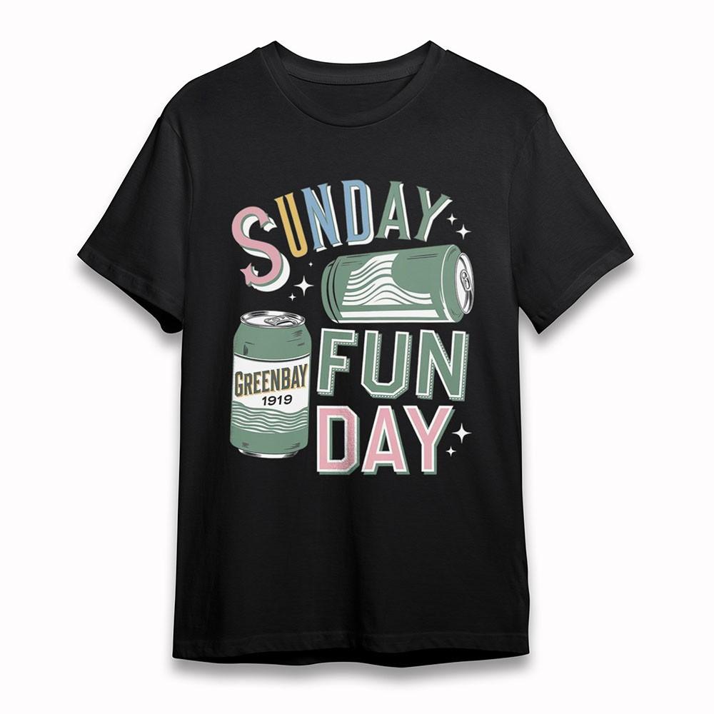

Men s Comfy T-Shirt Vibrant Sunday Fun Day Print Tee Black Cotton Short Oversize 4XL