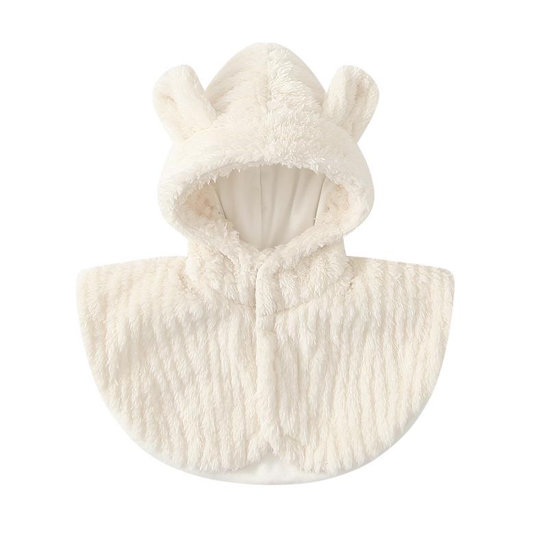 Baby Ear Protection Hat - Autumn/Winter Fleece-Lined Cape, One-Piece, Warm & Cute Newborn Infant Hat