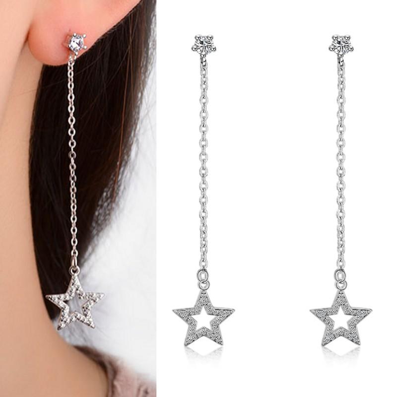 Lindon Zircon Pendientes de aleación de cobre Pendientes colgantes para mujeres Regalos de fiesta de boda