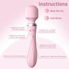 2 In 1 Heating Vibrator With 10 Frequency Vibrating AV Massage Stick for Women G Spot Clitoris Stimulator Sex Toys for Women