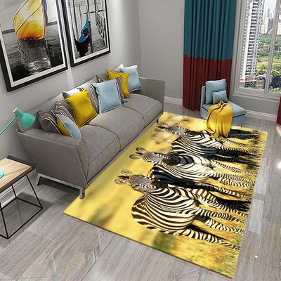 Zebra Carpet Black and White Striped Animal Rug Wildlife Rectangle Area Rugs for Adult Yoga Mats Living Room Decor Floor Mat