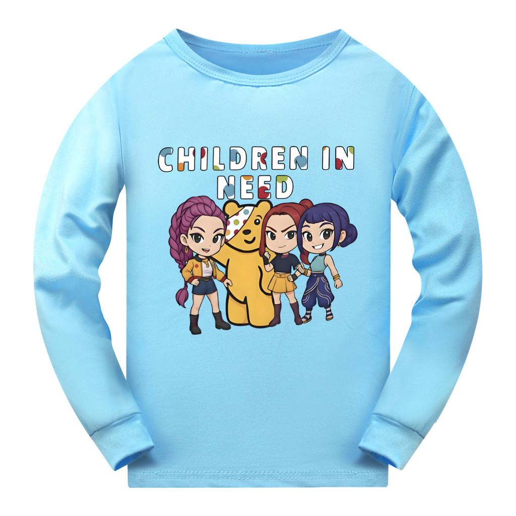 5103 Kids Girls Rumi Zoey Mira Super Star Print Long Sleeves T-Shirt