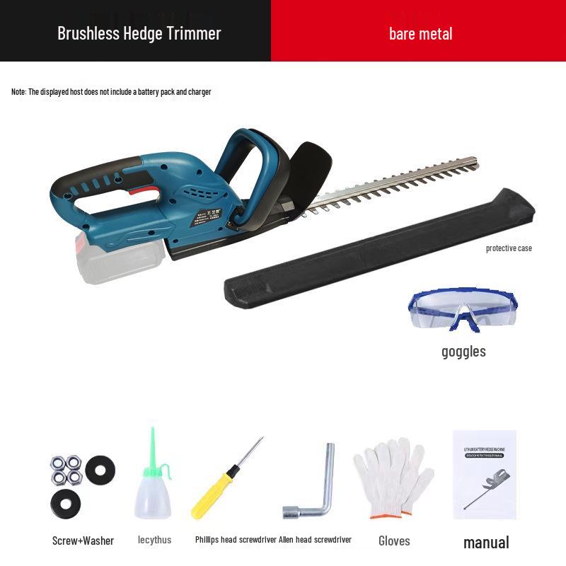 Brushless Portable Lithium Battery Hedge Trimmer and Pruning Shears for Landscaping and Gardening