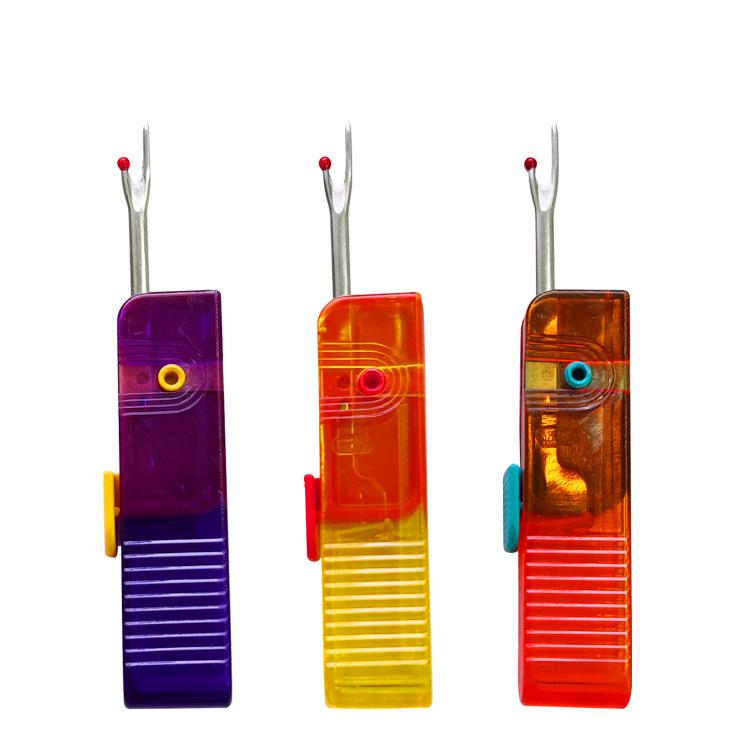 Foldable Plastic-Handled Seam Ripper Handheld Cross-Stitch Thread Lifter Clothing Tailor's Seam Ripper