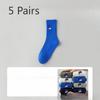 5 Pairs of Boys Summer Pure Cotton Anti Odor 7a Anti Bacterial Sports Tube Socks