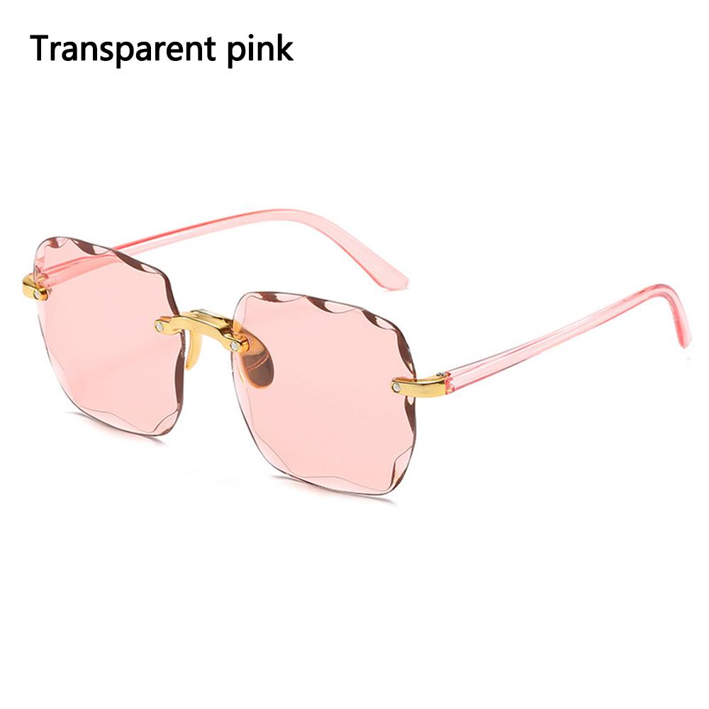 Square Rimless Sunglasses Women Tinted Frameless Eyewear Vintage Transparent Gradient Sun Glasses Uv400 Protection Summer Shades