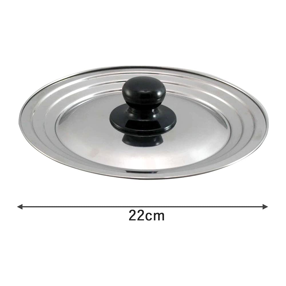 Shimomura Kihan Rostfritt Stål Lock i Stekpanna Lock för Yukihira Gryta Lätt att För Miso Kokt Stekt Rostfritt Tsubame 35363 Dubbel-syfte