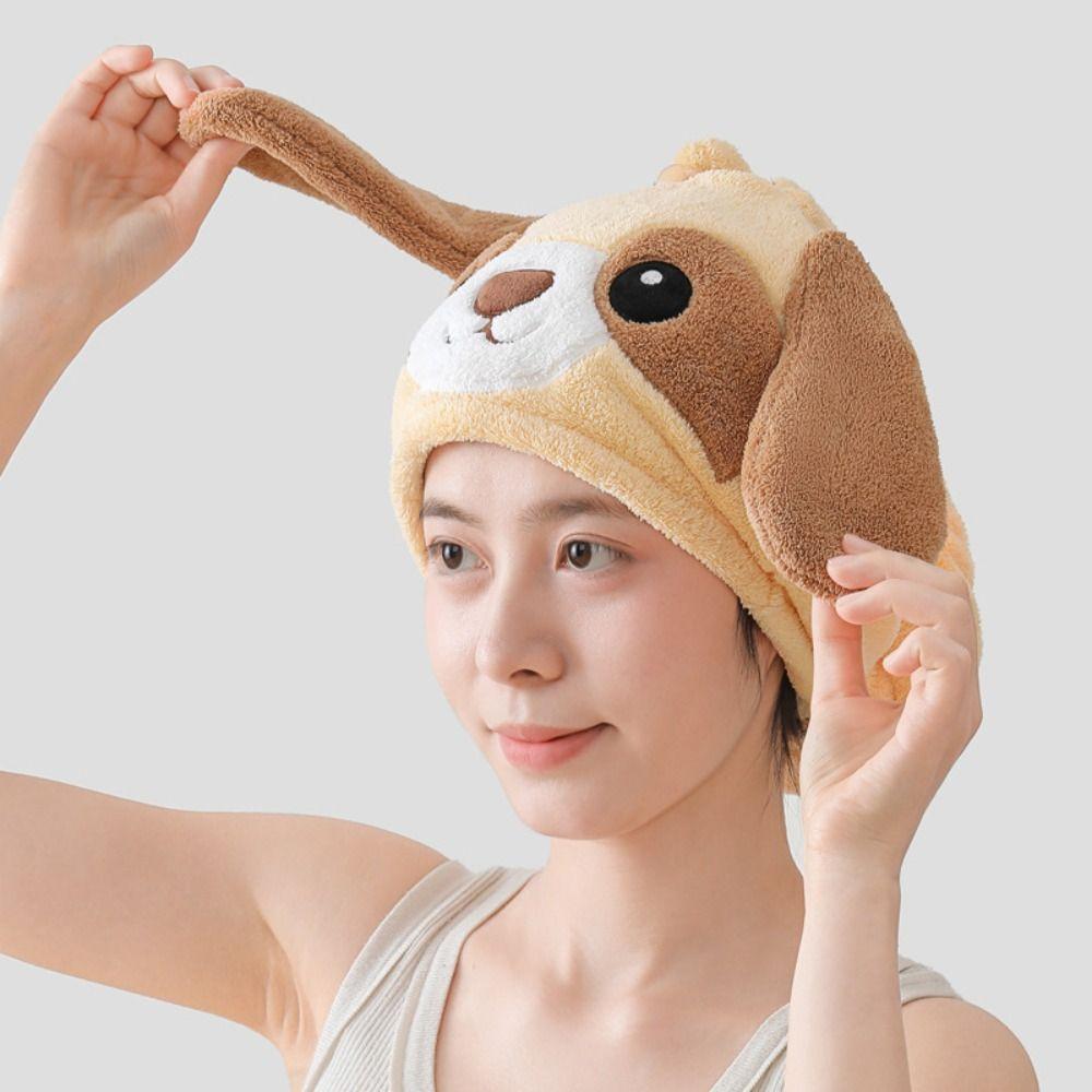 Absorbent Hair Drying Cap Cartoon Dry Hair Towel Cute Hair Towels  Hair