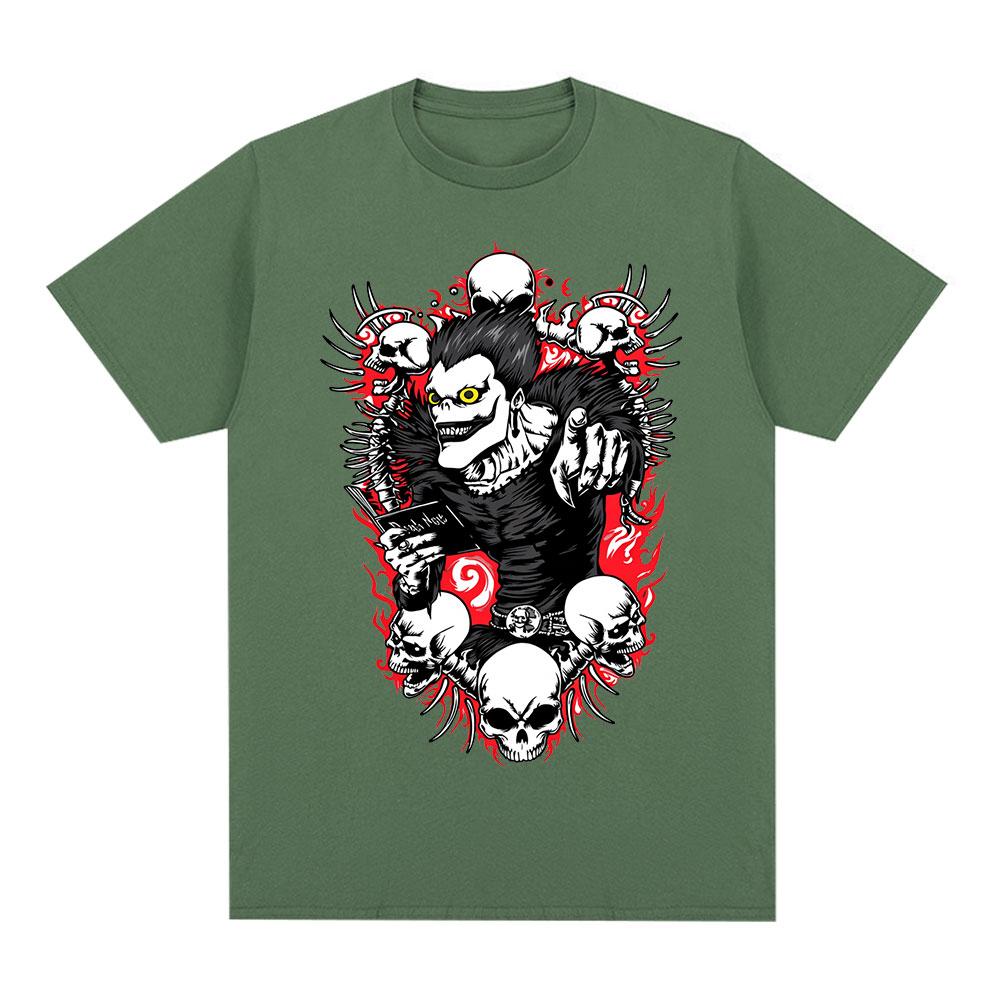 Anime Death Note Ryuk Yagami Light T Shirt Summer Unisex Women Clothing Cotton Tshirt Fashion Oversized Short Sleeve Tshirts Tops