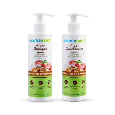 Kuru Kabarık Saçlar İçin Argan Şampuan ve Saç Kremi Kombinasyonu, Besleyici Onarım, Kırık Uç Kontrolü, Her biri 250 ml, 2'li Paket