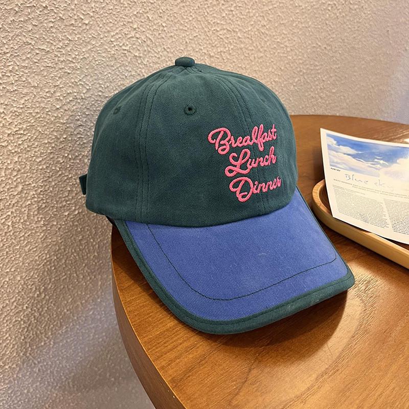 Vintage Letter Embroidered Cotton Baseball Cap For Women And Men