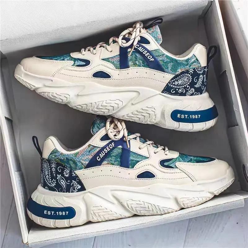 Herren Freizeitsneaker Frühling Herbst Herren Dicke Sohle Freizeit Sportschuhe Designer Sport Atmungsaktive Sneaker Tennis Sportschuhe