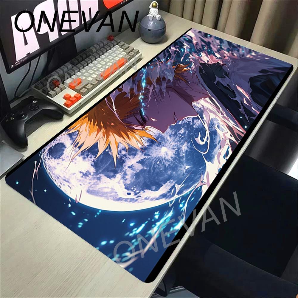 HD Printing Black and White Mouse Pad Anime Large Mousepad Bleach Manga Desk Mats Laptop Office Rubber Pc Gaming Non-Slip Carpet