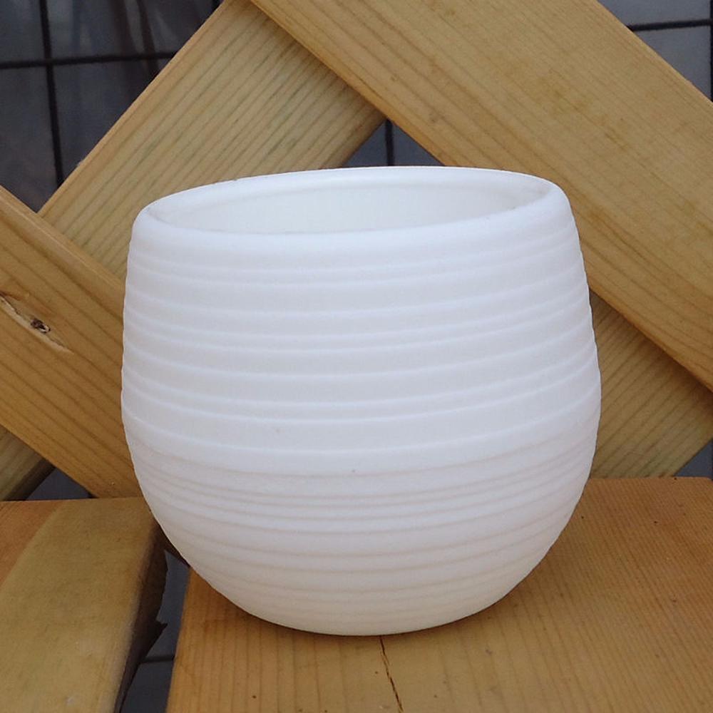 Kleine süße runde Hausgarten Büro Dekor Pflanzer Kunststoff Pflanze Blumentöpfe