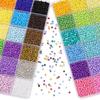 24-compartment seed bead set, 3mm bead material kit for diy bracelet, necklace, and jewelry making