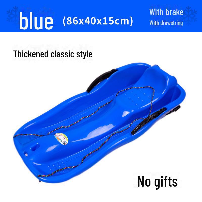 

Міцна лижна дошка Renis Durable: Дитячі та дорослі одно-/двомісні сани для снігу, піску та трави. Thick classic синій