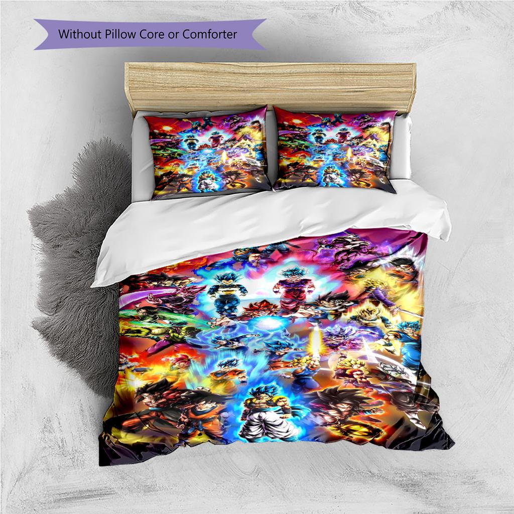 Cartoon Pattern Bedding Quilt Set Quilt Cover Pillowcase Home Decoration Birthday Gift (1 * Duvet Cover + 2 * Pillowcase, Without Core)