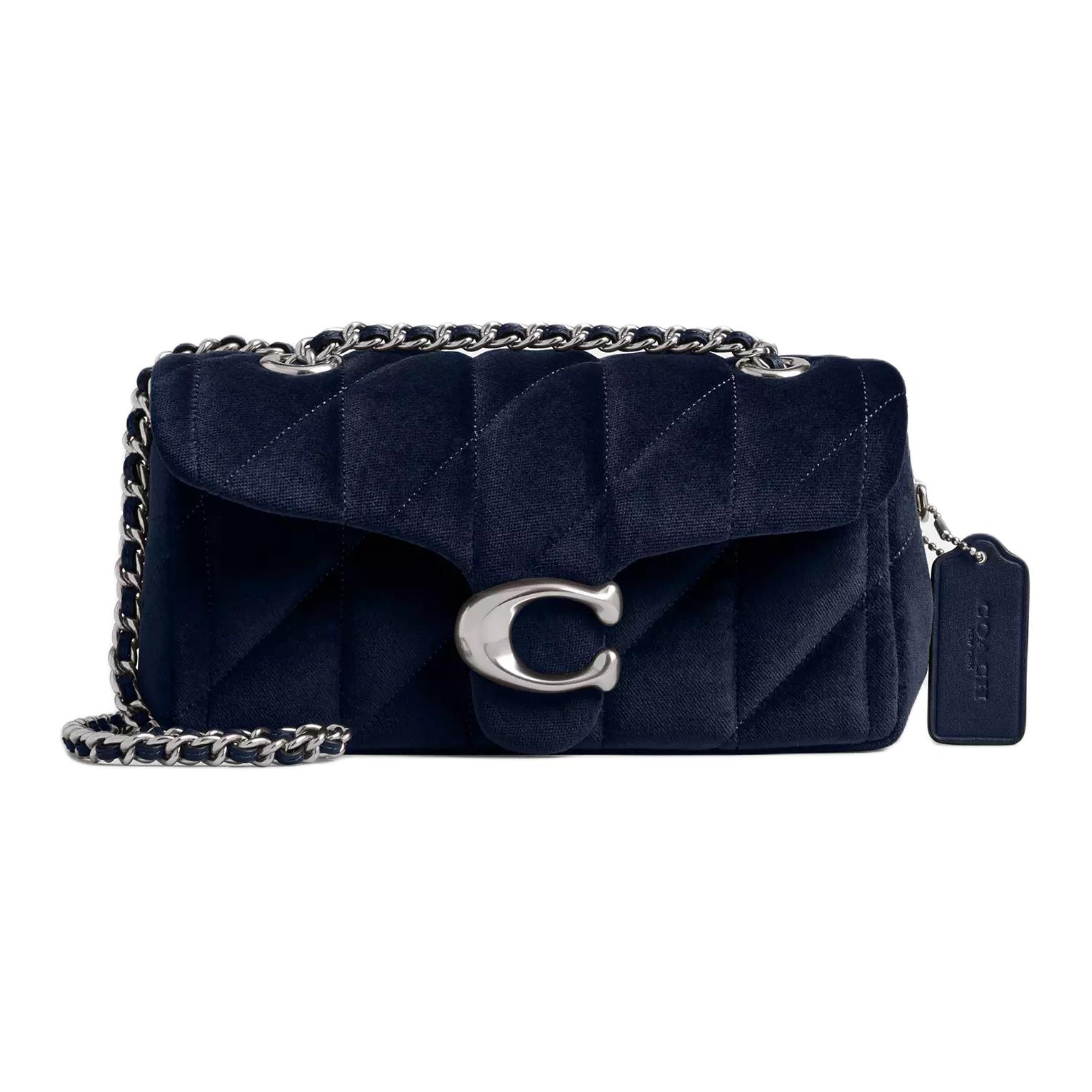 

Coach Quilted Tabby 20 Velvet Shoulder Crossbody Bag Women Bags Silver Blue CW608-LHVDQ Basic Set (Bag+Dust Bag)