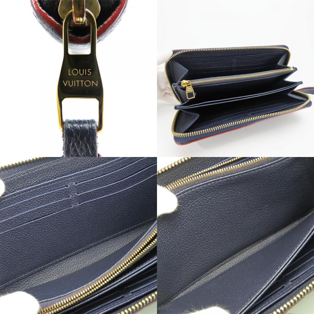 Used LOUIS VUITTON Purse Zippy wallet M62121 Monogram Ann Platt Marine Rouge Navy Zip Around