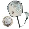 Dance Fan Vintage Hand Fan Jade Vine Flower Double-sided Embroidery Chinese Ancient Style Fan Phoenix Pattern Dance Fan