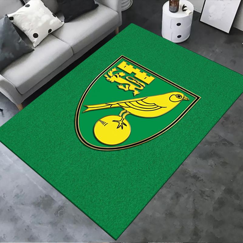 Norwich City FC Carpet Rug for Living Room Bedroom Home Sofa Decoration,Kids Play Non-slip Floor Mat