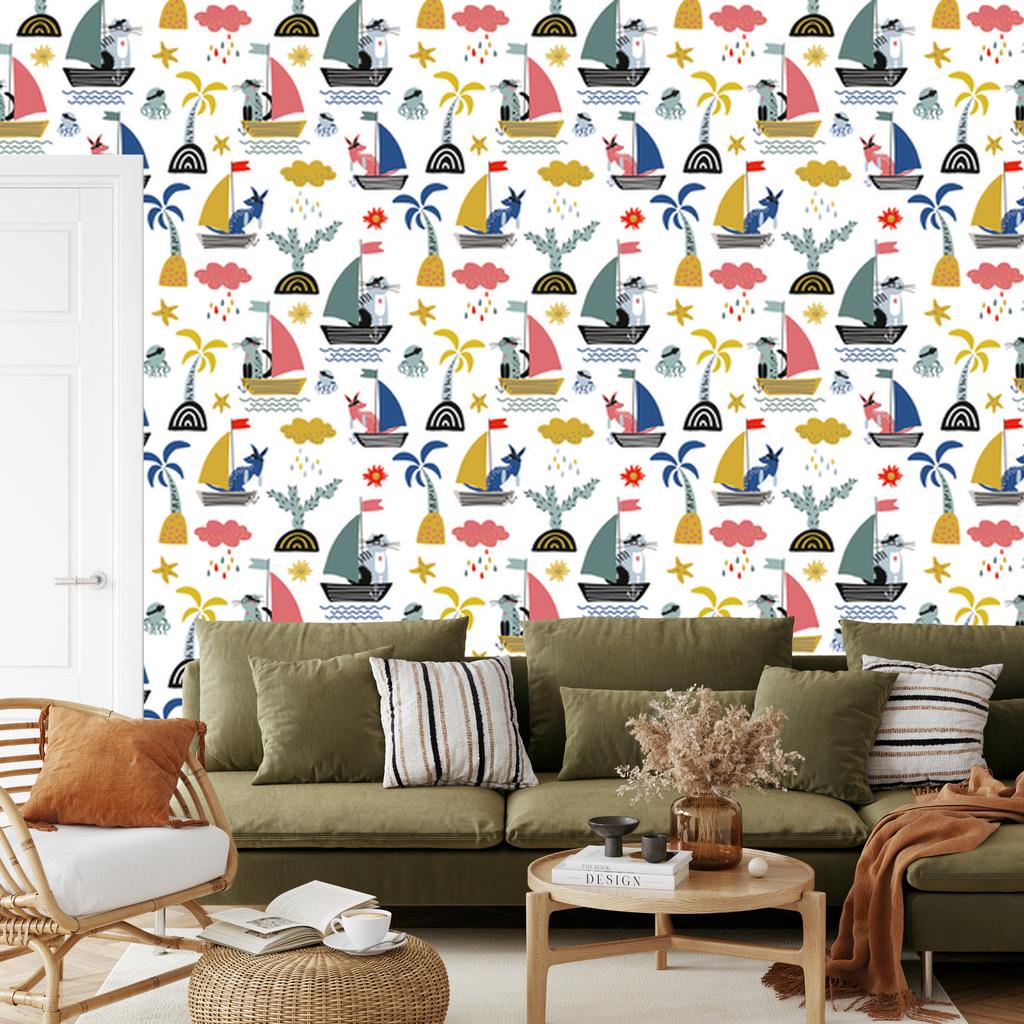 Pirates wallpaper for living room and bedroom 50x1000