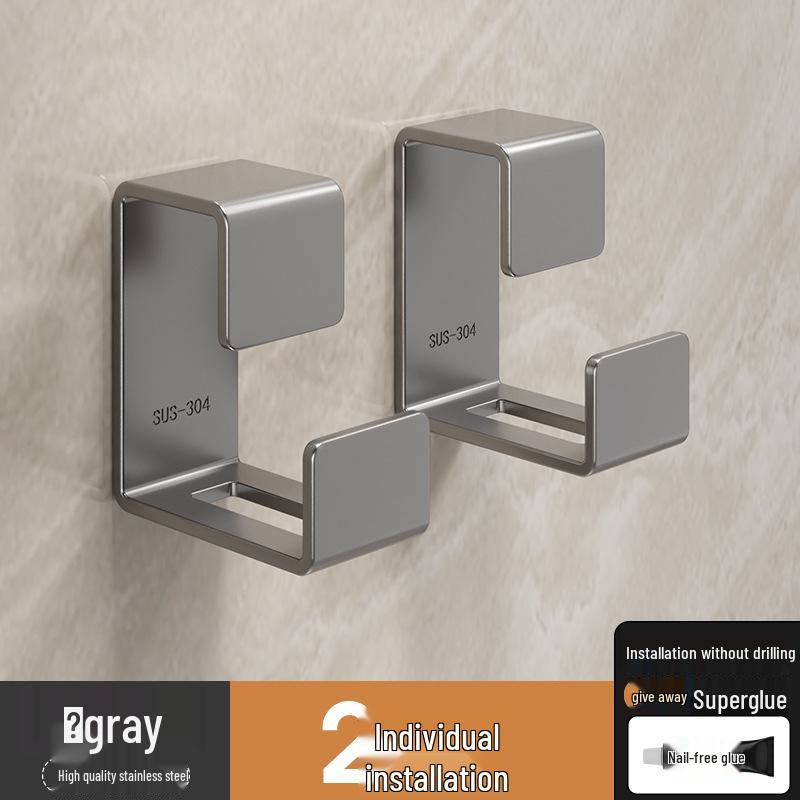 Punch-Free Bathroom & Kitchen Storage Rack with Hooks - Hanging Basin Organizer