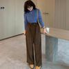 XHK2553 Large Winter Maillard Style Corduroy Pants - Elastic Waist, Retro, Plus Size