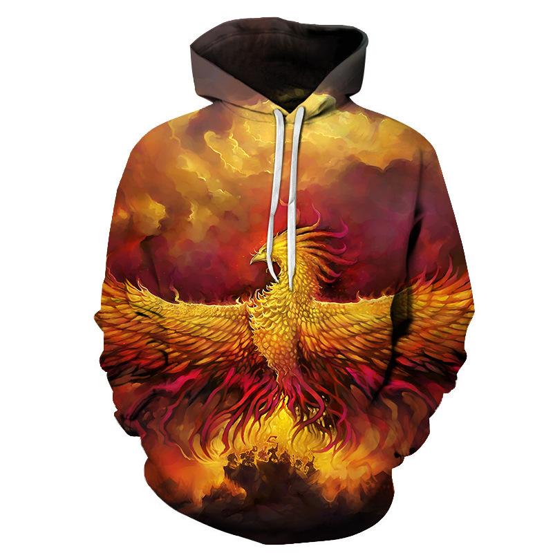 3D Sweater Digital Printing Personalized Wolf Head Pullover Hoodie Casual Sweater