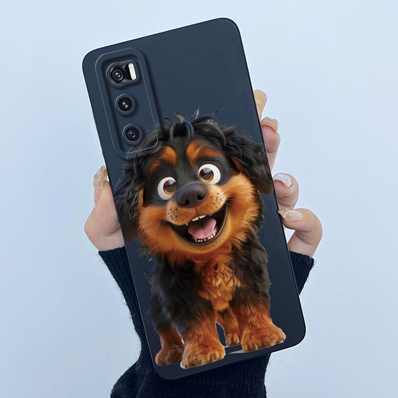 For Vivo V20 SE Case V2022 V2023 Lovely Cartoon Cat Liquid Silicone Soft TPU Shockproof Bumper For Vivo V20SE Phone Cover Funda