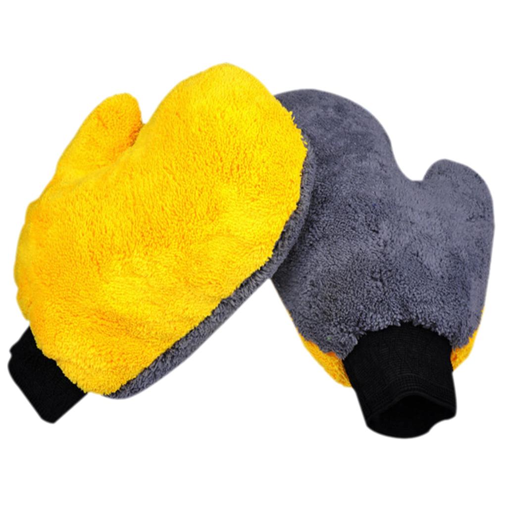 Car Wash Mouton Mitts for Body and Wheel Easy and Set of 2 lifactlab. Gloves, Washing, Speedy,