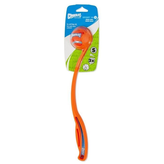 CHUCKIT! Lanceur de balle 14S - Vert, orange ou bleu - Pour chien