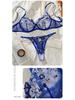 Ensemble de Lingerie en Maille à Fleurs Brodées Français: Design Sexy et Séduisant en Stock