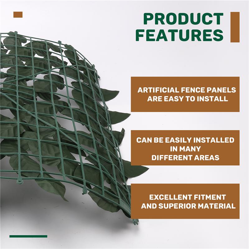 Fence Wall Decoration Artificial Green Leaves Can Stretch Privacy Fence Screen Plant Leaves, Suitable For Home, Garden