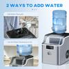 3.2L Compact Ice Machine, with LCD Screen and Accessories - Silver-Tone