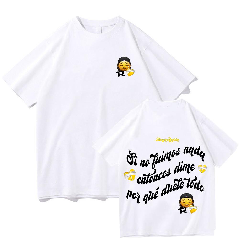 Jop Triston Tshirt Fuerza Regida T-shirt Grunge Hip Hop Unisex Streetwear 100%Cotton Casual Short Sleeve Tops Men Women Comfort Tees anime shirt y2k