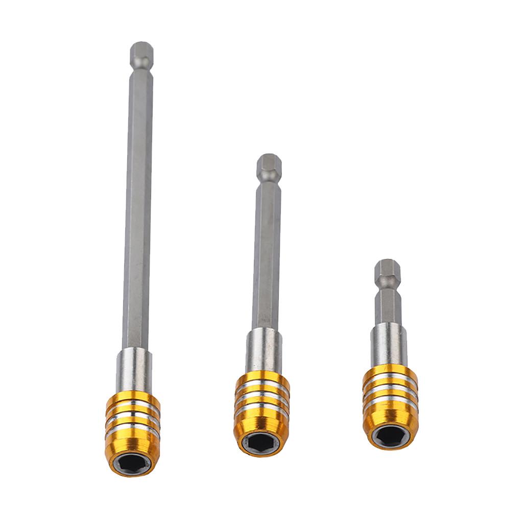 

Hex Shank Magnetic Screwdriver Quick Release Extension Holder Bit Set 3Pcs жовтий