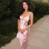 Halter Lace-up Sleeveless Dress Evening Dress