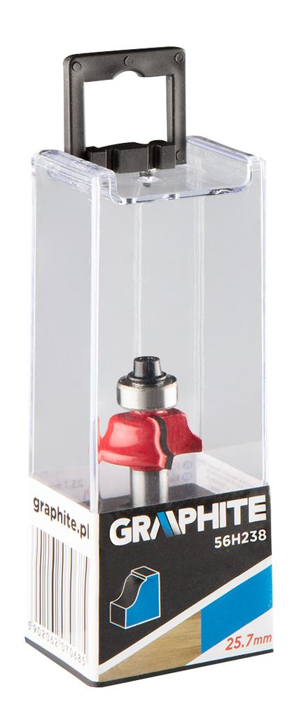 Shaped cutter with bearing, decorative, HM, 25.7 x 9.7 mm, 8 mm shank