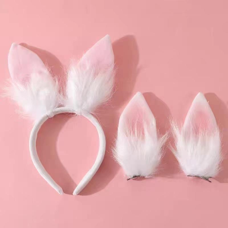 1-10PCS Plush Rabbit Ears Hair Band Cute Headdress for Adult and Children Performance Headband Cosplay Accessories