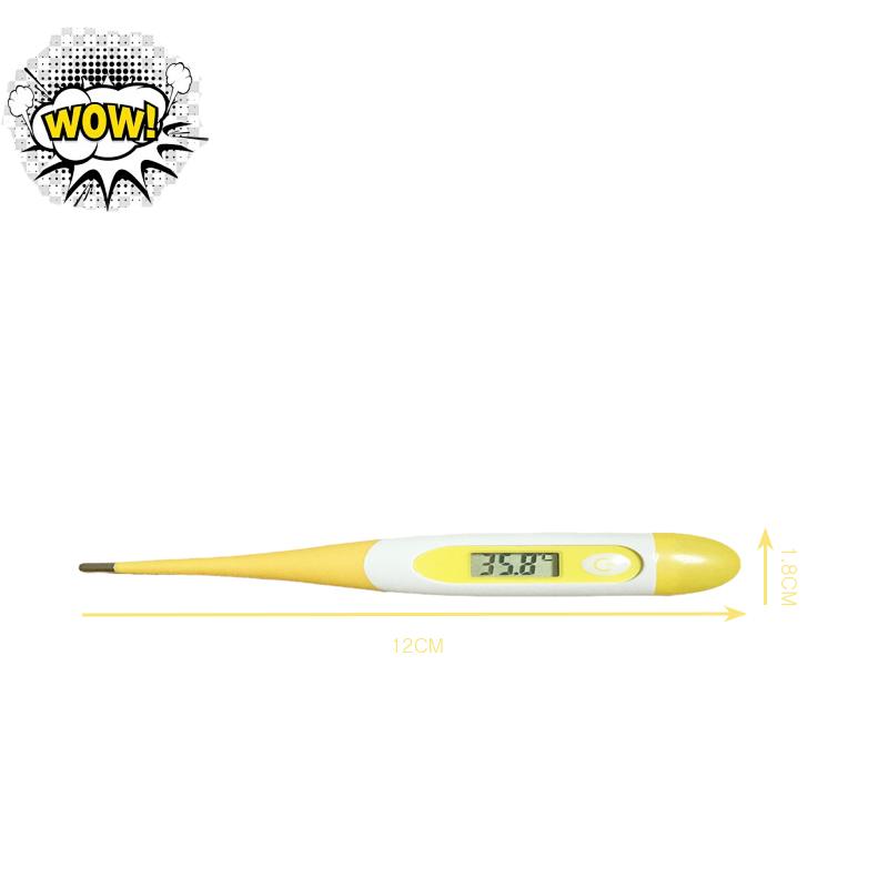 1PCS Basal Orange Digital Body Clinical Fever Medical Equipment Tools Dry Thermometers for People Children Waterproof Soft Head