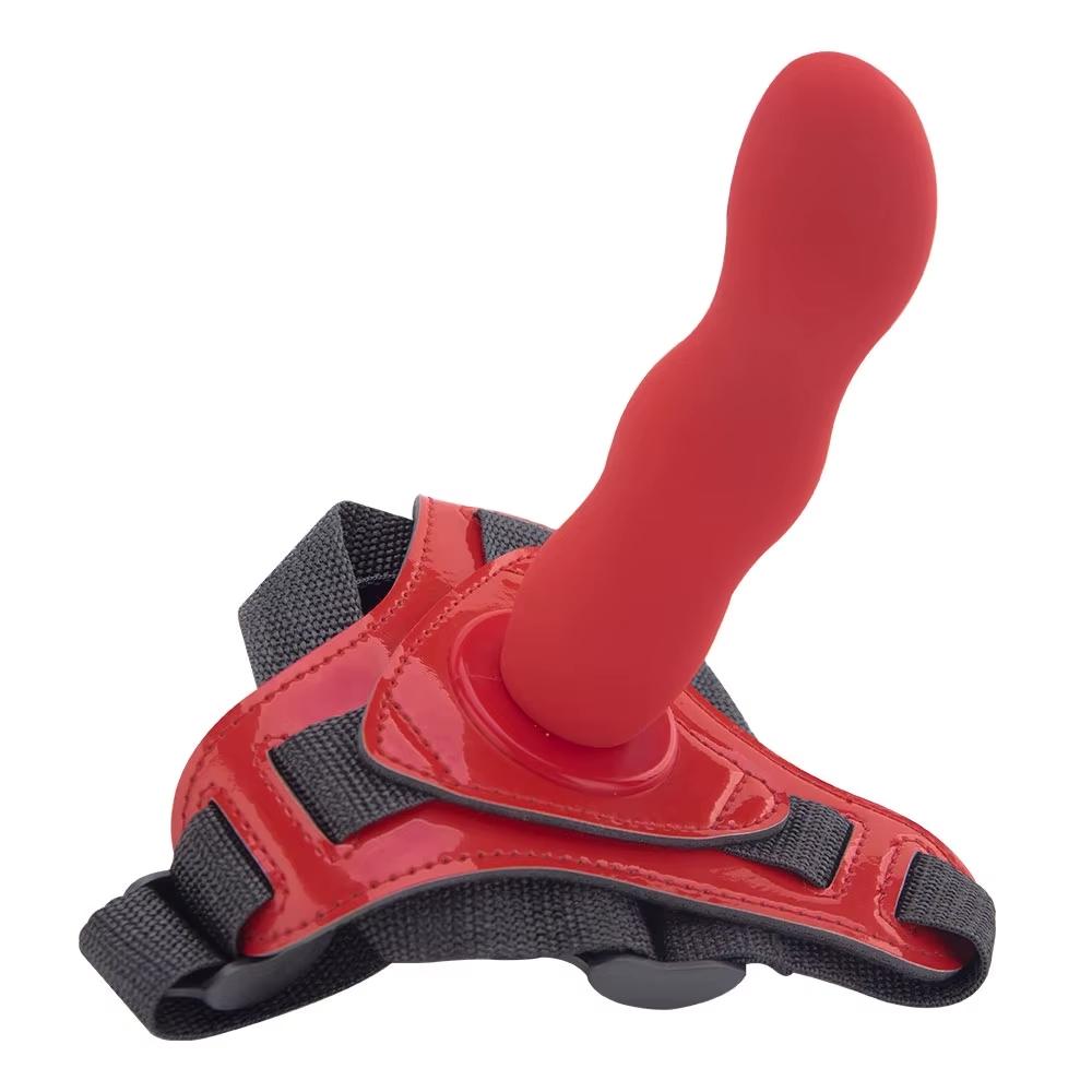Dildo Analne Proteza strap On Majtki na szelkach 12 cm regulowane Czerwone