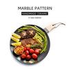 marbled ceramic plate with wooden handle, creative cutlery handle, western plate, steak and dim sum plate, high-end sense